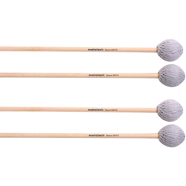 Malletech Concerto Marimba Mallets Set of 4 (2 Matched Pairs) Yellow