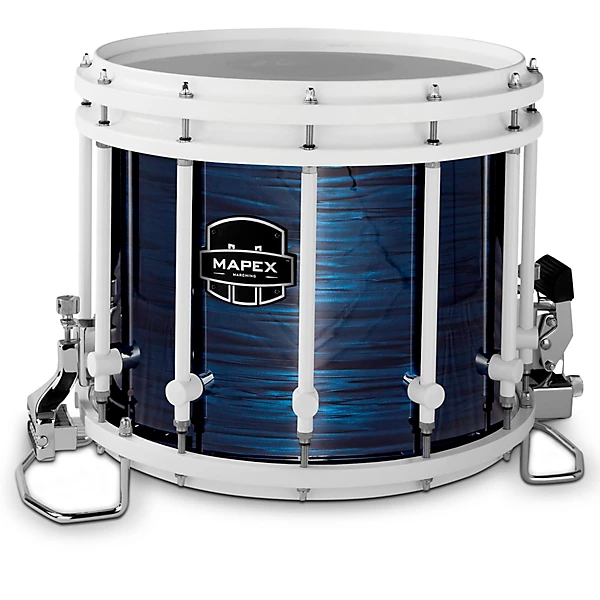 Mapex Quantum Classic Drums on Demand Series 14 White Marching Snare Drum 14 x 12 in. Navy Ripple