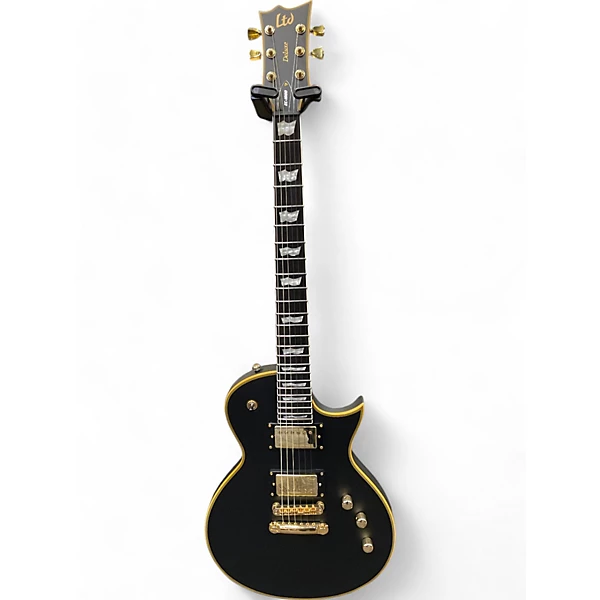 Used ESP EC1000 Deluxe Black and Gold Solid Body Electric Guitar