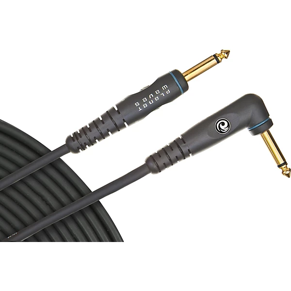 D'Addario Gold-Plated 1/4 Angled - Straight Instrument Cable 10 ft.