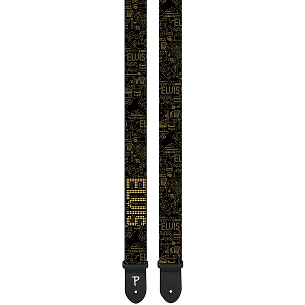 Perri's 2 Polyester Guitar Strap - Elvis Presley Elvis Presley Doodles 39 to 58 in.