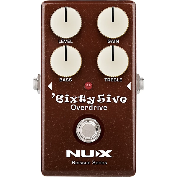 NUX '6ixty5ive Overdrive Effects Pedal With True Bypass and Gain Trim Brown
