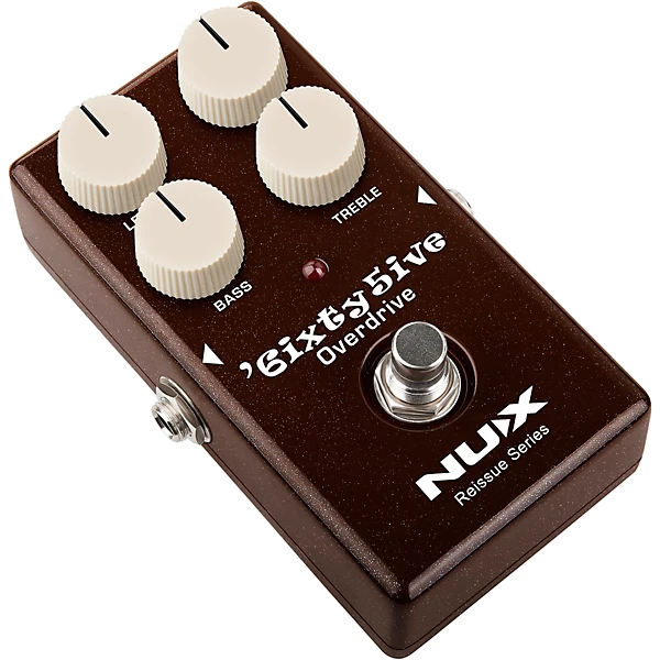 NUX '6ixty5ive Overdrive Effects Pedal With True Bypass and Gain Trim Brown 4 NUX '6ixty5ive Overdrive Effects Pedal With True Bypass and Gain Trim Brown