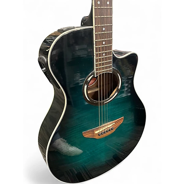 Used Yamaha APX500 Blue Burst Acoustic Electric Guitar 6 Used Yamaha APX500 Blue Burst Acoustic Electric Guitar