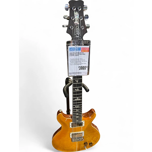 Used PRS Santana Retro Santana Yellow Solid Body Electric Guitar