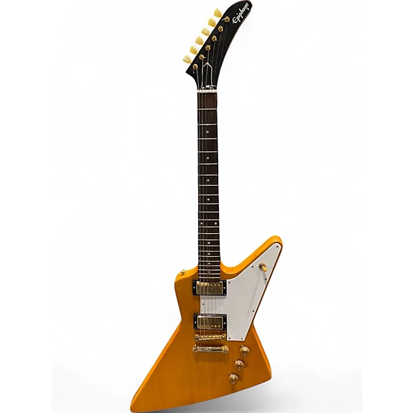Used Epiphone Korina 1958 Explorer Blonde Solid Body Electric Guitar