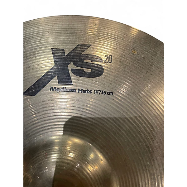 Used SABIAN 14in XS20 Medium Hi Hat Pair Cymbal 6 Used SABIAN 14in XS20 Medium Hi Hat Pair Cymbal