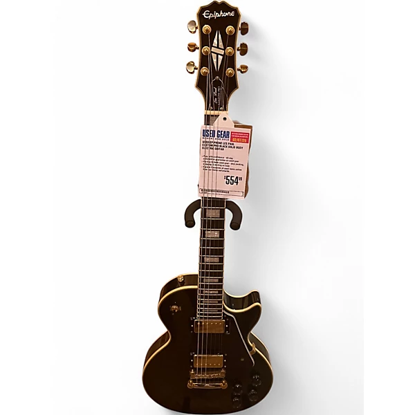 Used Epiphone Les Paul Custom Pro black Solid Body Electric Guitar