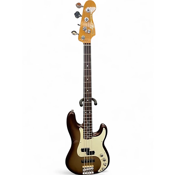 Used Fender American Ultra Precision Bass mocha Electric Bass Guitar