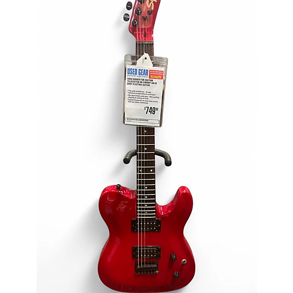 Used Squier FSR Custom Telecaster HH Cherry Solid Body Electric Guitar
