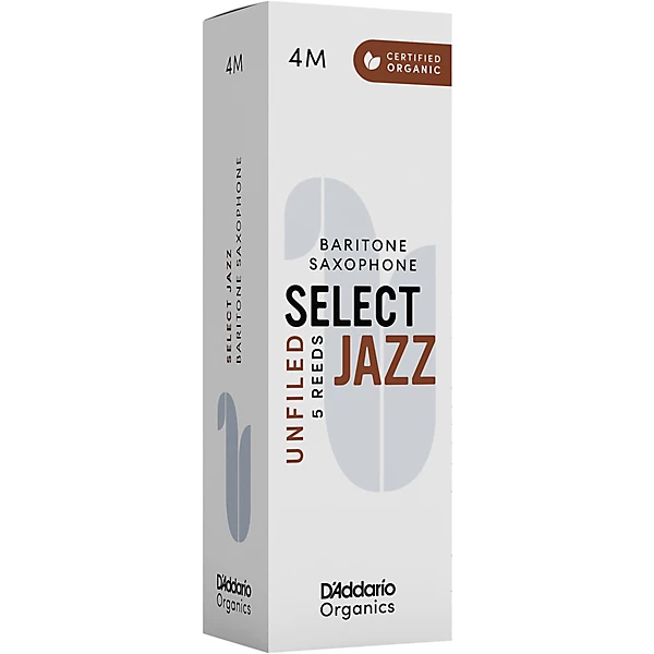 D'Addario Woodwinds Select Jazz, Baritone Saxophone - Unfiled,Box of 5 4M 8 D'Addario Woodwinds Select Jazz, Baritone Saxophone - Unfiled,Box of 5 4M