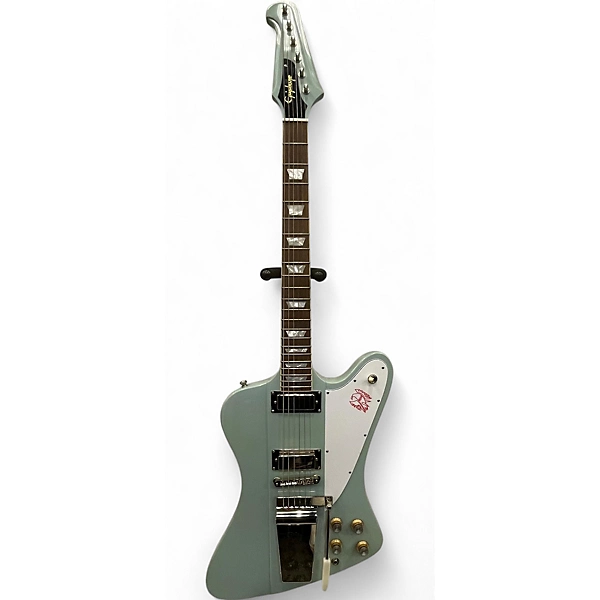 Used Epiphone Firebird V Inspired By Gibson Custom Shop Frost Blue Solid Body Electric Guitar
