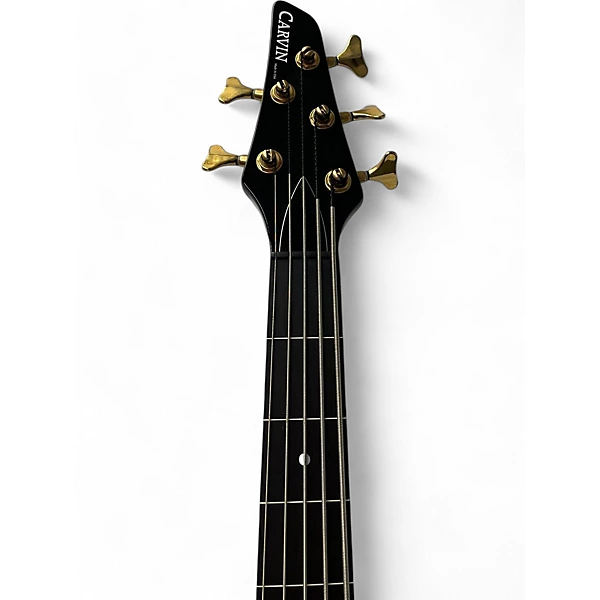 Used Carvin LB75 Left Handed 5 String Black Electric Bass Guitar