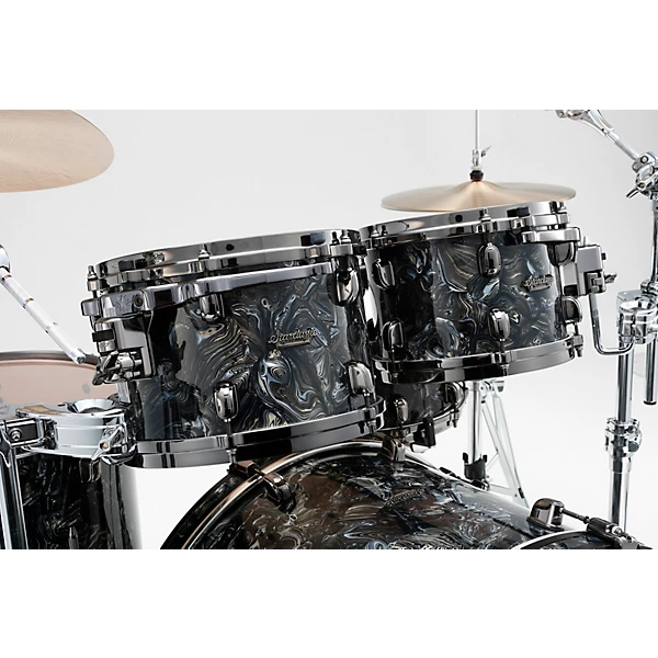 TAMA Starclassic Maple 4-Piece Shell Pack With 22 Bass Drum and Black Nickel Shell Hardware Charcoal Swirl 8 TAMA Starclassic Maple 4-Piece Shell Pack With 22 Bass Drum and Black Nickel Shell Hardware Charcoal Swirl