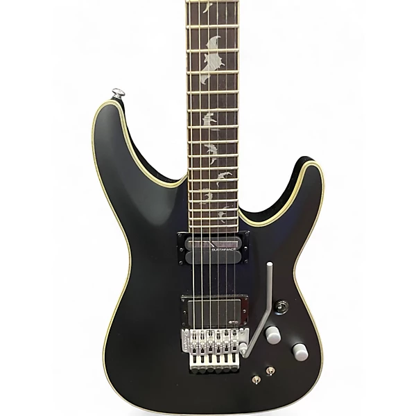 Used Schecter Guitar Research Damien Platinum Sustainiac Black Solid Body Electric Guitar 4 Used Schecter Guitar Research Damien Platinum Sustainiac Black Solid Body Electric Guitar
