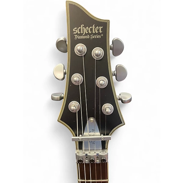 Used Schecter Guitar Research Damien Platinum Sustainiac Black Solid Body Electric Guitar 6 Used Schecter Guitar Research Damien Platinum Sustainiac Black Solid Body Electric Guitar