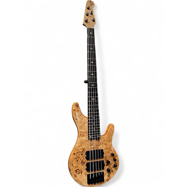 Used Michael Kelly Pinnacle 5 Buckeye Burl Electric Bass Guitar
