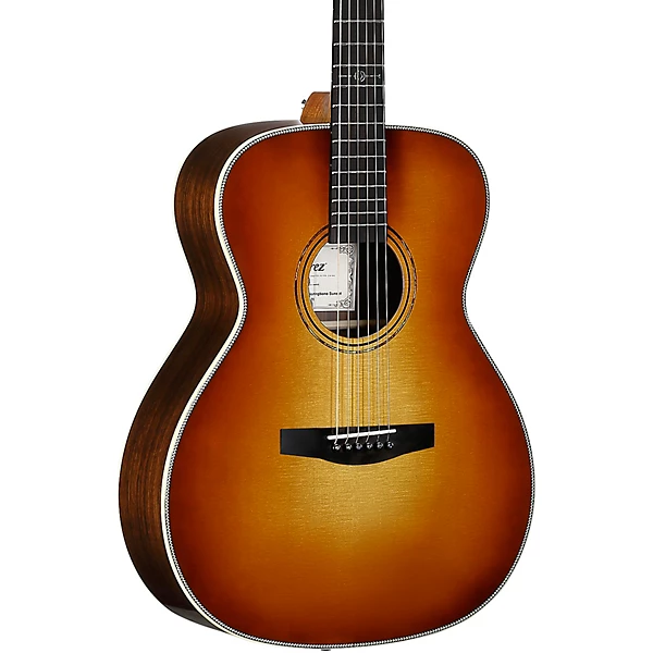 Alvarez LF70e Herringbone Laureate Series Folk-OM Acoustic-Electric Guitar Sunset