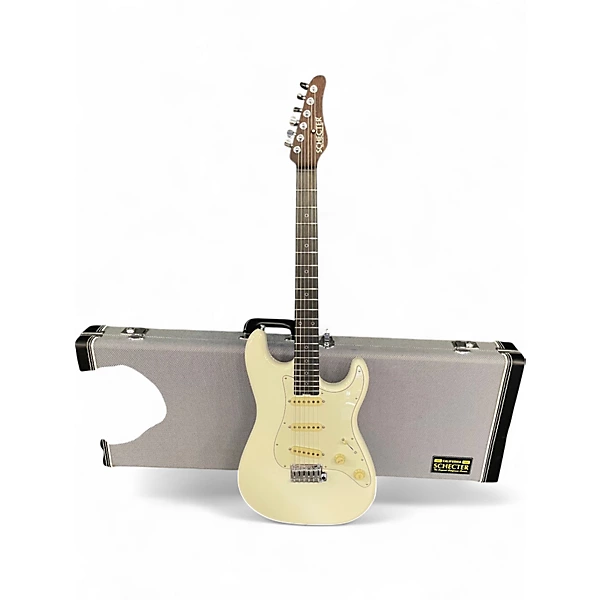 Used Schecter Guitar Research NICK JOHNSTON USA SIGNATURE Olympic White Solid Body Electric Guitar 4 Used Schecter Guitar Research NICK JOHNSTON USA SIGNATURE Olympic White Solid Body Electric Guitar