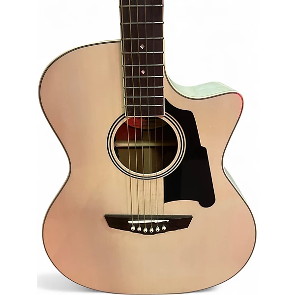 Used D'Angelico Premier Delancey Cutaway Dreadnought white Acoustic Electric Guitar