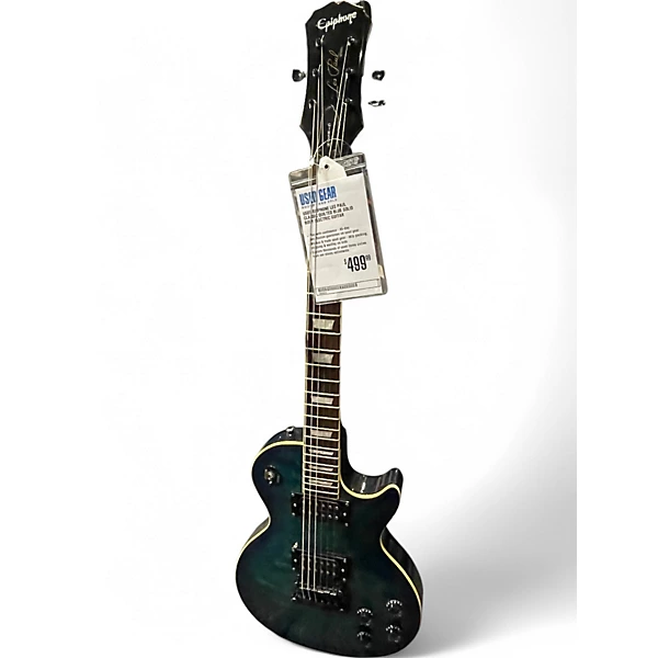 Used Epiphone LES PAUL CLASSIC QUILTED Blue Solid Body Electric Guitar