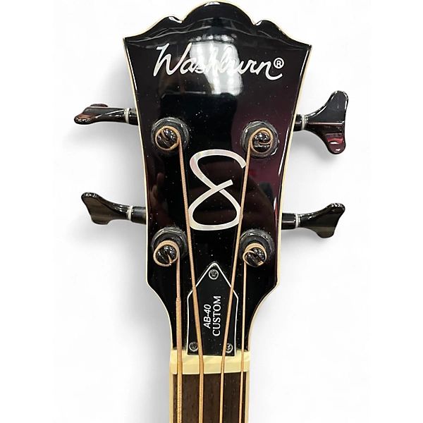 Used Washburn AB40SHNK Amber Acoustic Bass Guitar 6 Used Washburn AB40SHNK Amber Acoustic Bass Guitar