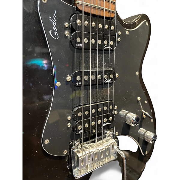 Used Godin Parts Guitar (SDXT Body and Session Neck) Black Solid Body Electric Guitar 6 Used Godin Parts Guitar (SDXT Body and Session Neck) Black Solid Body Electric Guitar