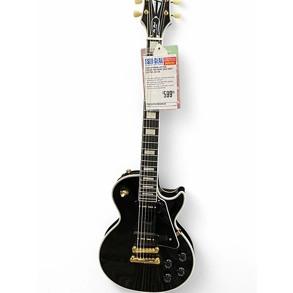 Used Epiphone LES PAUL CUSTOM P90 Ebony Solid Body Electric Guitar