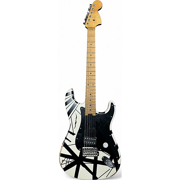 Used EVH Eruption '78 Striped Series White Stripe Solid Body Electric Guitar