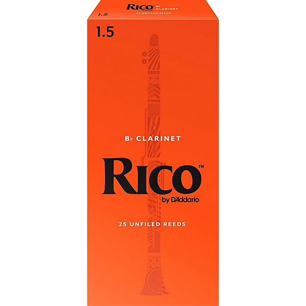 Rico Bb Clarinet Reeds, Box of 25 Strength 1.5