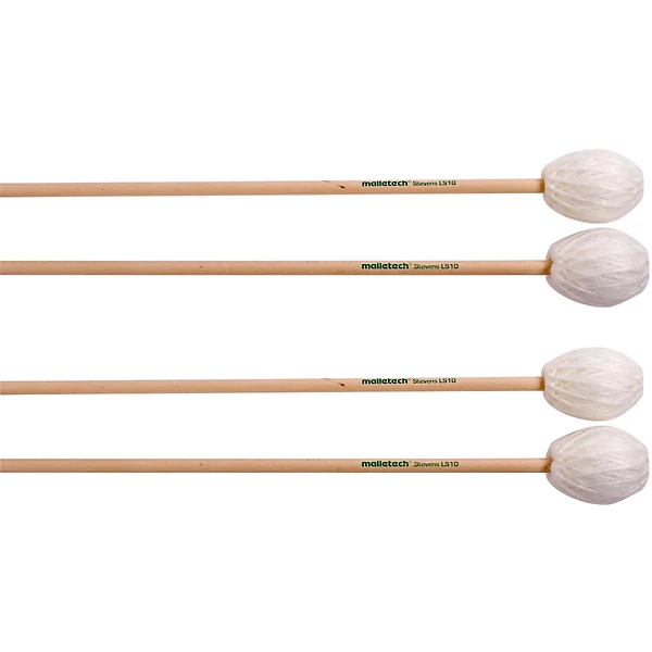 Malletech Stevens Marimba Mallets Set of 4 (2 Matched Pairs) 10