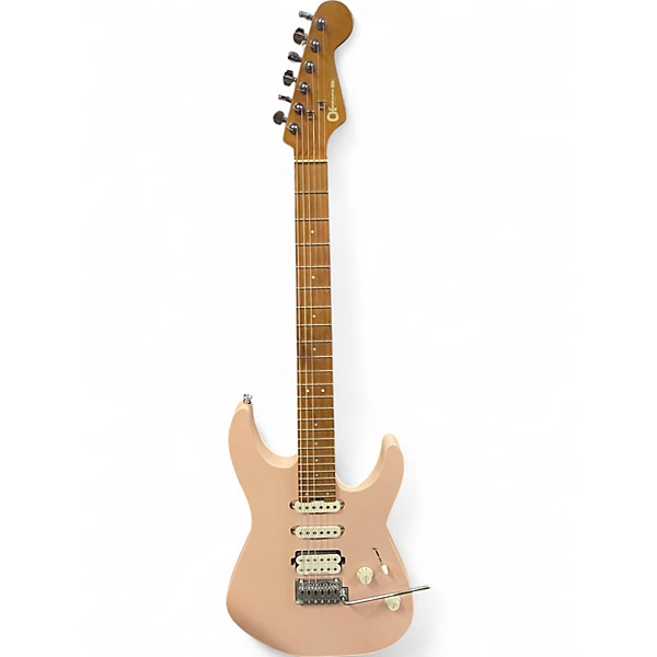Used Charvel Pro-Mod DK24 HSS 2PT CM Electric Guitar Satin Shell Pink Shell Pink Solid Body Electric Guitar