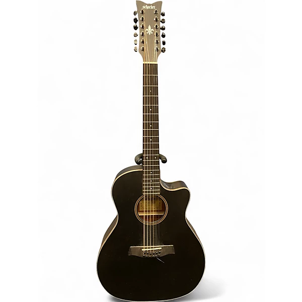Used Schecter Guitar Research ORLEANS Black 12 String Acoustic Electric Guitar