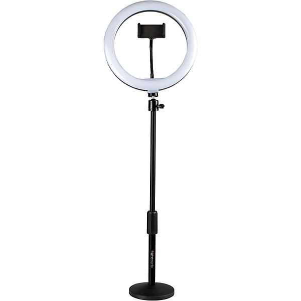 Gator 10 LED Desktop Ring Light Stand With Phone Holder and Compact Weighted Base