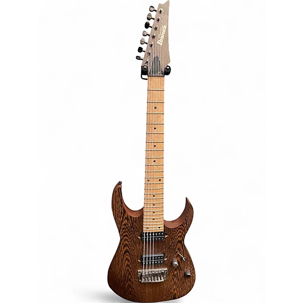 Used Ibanez RG752WFX PRESTIEGE 7 STRING Brown Solid Body Electric Guitar