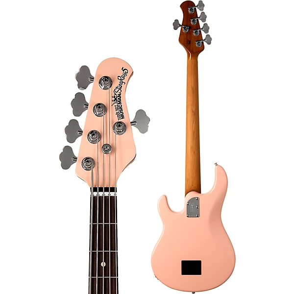 Ernie Ball Music Man StingRay5 Special H 5-String Electric Bass Guitar Pueblo Pink 8 Ernie Ball Music Man StingRay5 Special H 5-String Electric Bass Guitar Pueblo Pink