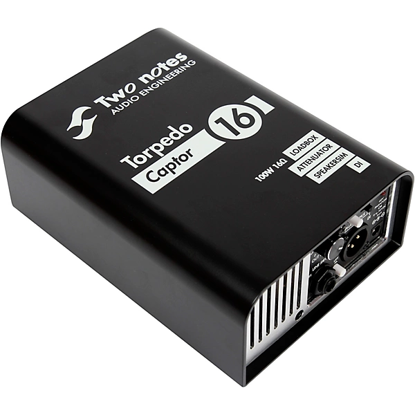 Two Notes AUDIO ENGINEERING Torpedo Captor Loadbox/Attenuator/DI Black 16 Ohm