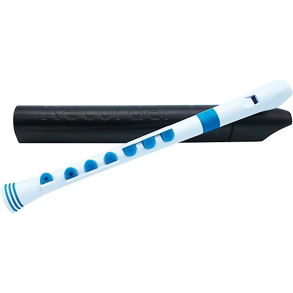 Nuvo Recorder+ Baroque Fingering With Hard Case White/Blue
