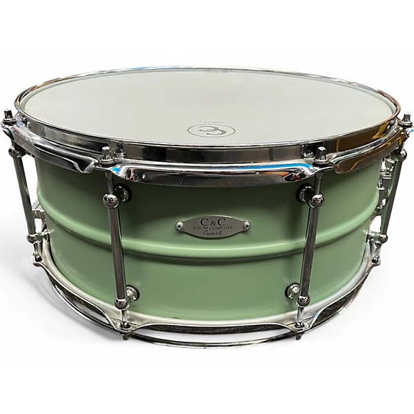 Used C&C Drum Company 5.5X14 CARDWELL Surf Green Drum