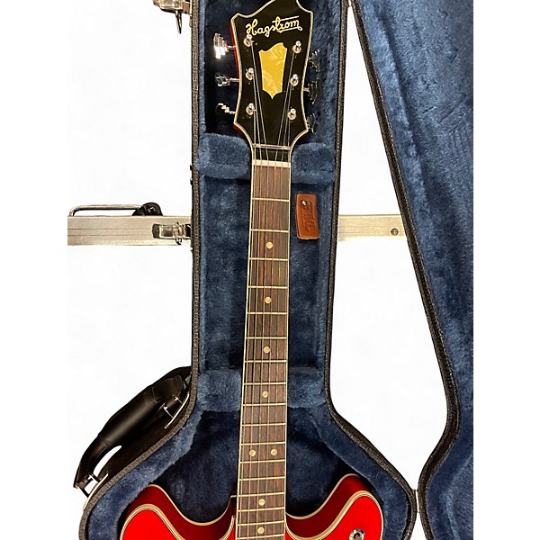 Vintage 1972 Hagstrom V1N Red Hollow Body Electric Guitar 4 Vintage 1972 Hagstrom V1N Red Hollow Body Electric Guitar
