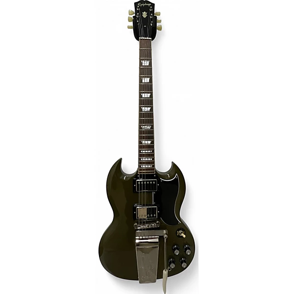 Used Epiphone INSPIRED BY 1961 SG WITH TREMOLO DRAB GREEN Solid Body Electric Guitar