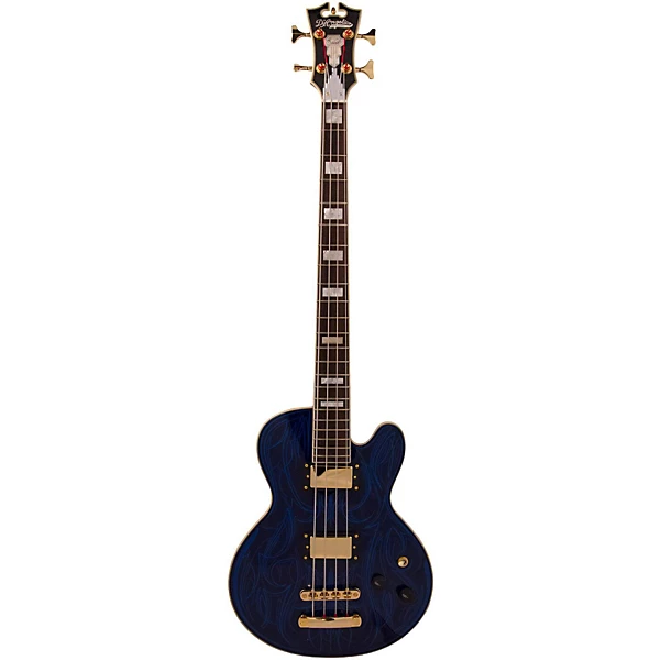 D'Angelico EX-SD Solidbody Electric Bass Guitar Pinstripe Navy Blue
