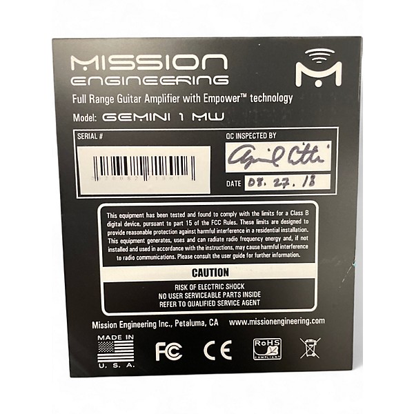 Used Mission Engineering GM1 MW Guitar Cabinet 6 Used Mission Engineering GM1 MW Guitar Cabinet