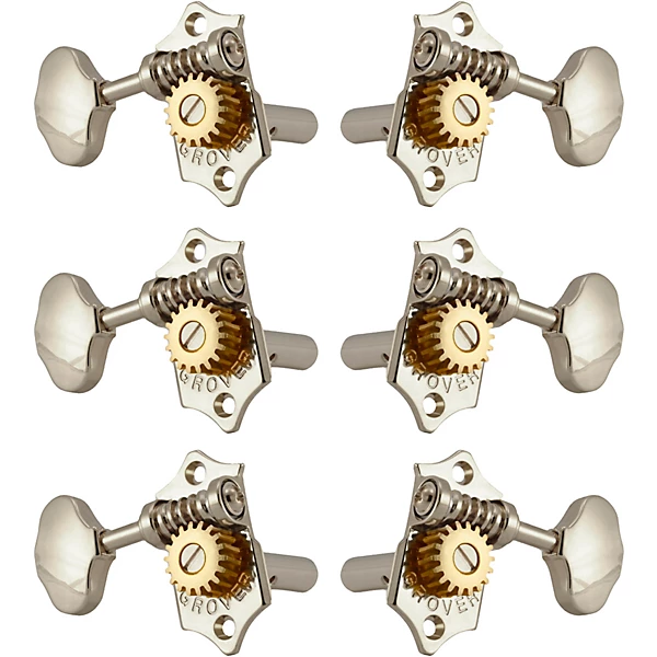 GROVER Sta-Tite With 18:1 Gear Ratio 97-18 Series Nickel Button Tuning Machines Nickel