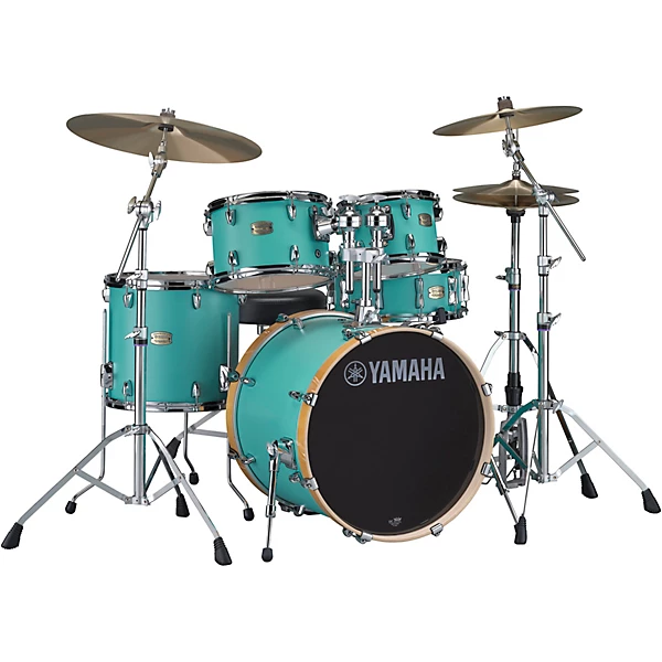 Yamaha Stage Custom Birch 5-Piece Shell Pack With 20 Bass Drum Matte Surf Green