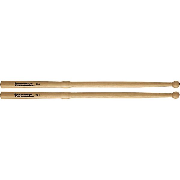Innovative Percussion Field Series Multi-Tom Hickory Drum Sticks TS-1 OVERSIZED ROUND BEAD HICKORY