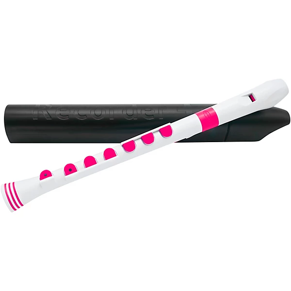 Nuvo Recorder+ German Fingering With Hard Case White/Pink