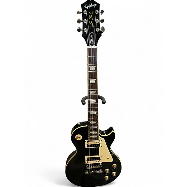 Used 2023 Epiphone Les Paul Classic Black Solid Body Electric Guitar