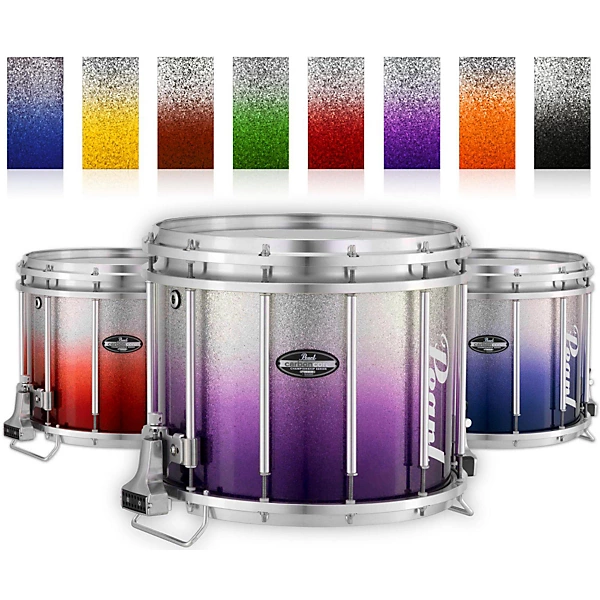 Pearl Championship CarbonCore Varsity FFX Marching Snare Drum Fade Bottom Finish 14 x 12 in. Red Silver #967