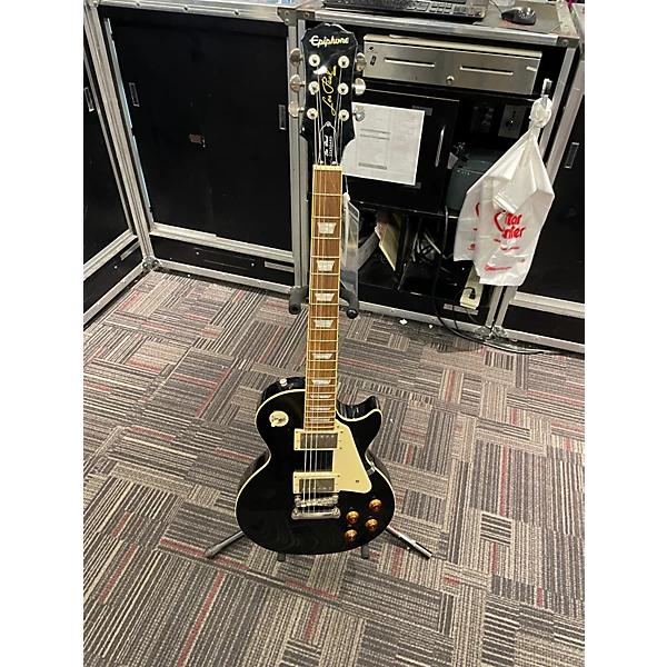 Used Epiphone Les Paul Standard Ebony Solid Body Electric Guitar 8 Used Epiphone Les Paul Standard Ebony Solid Body Electric Guitar